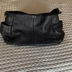 HOBO Black Textured Leather Hobo Bag